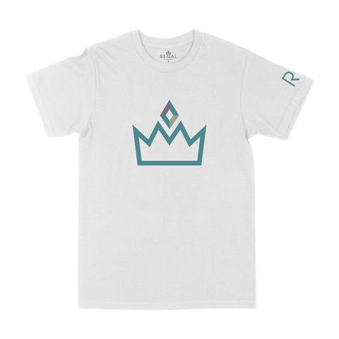 Teal Steal White Tee