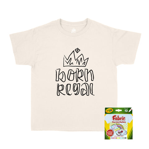 Color Me Regal Kids Tee Includes Box of Markers