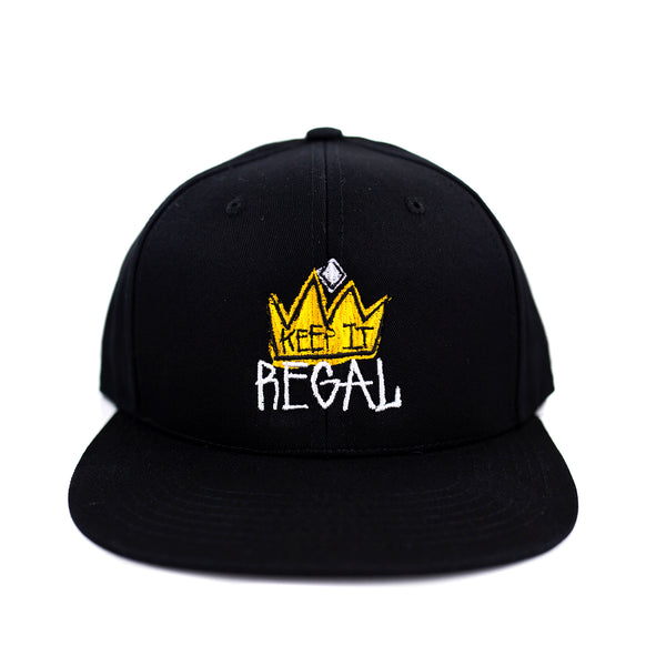 Keep It Regal Black Snapback Hat